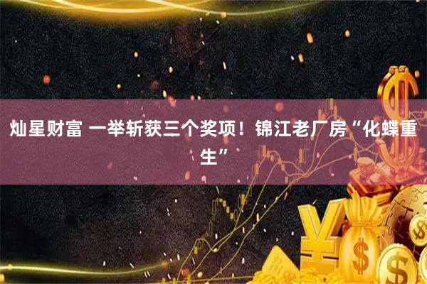 灿星财富 一举斩获三个奖项！锦江老厂房“化蝶重生”
