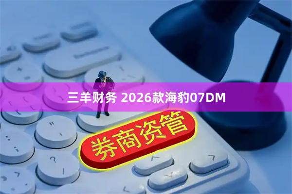 三羊财务 2026款海豹07DM