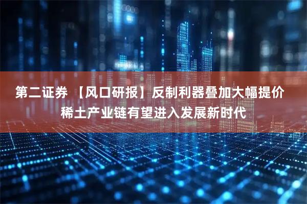 第二证券 【风口研报】反制利器叠加大幅提价  稀土产业链有望进入发展新时代